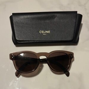 Celine Brown Translucent Round Sunglasses
